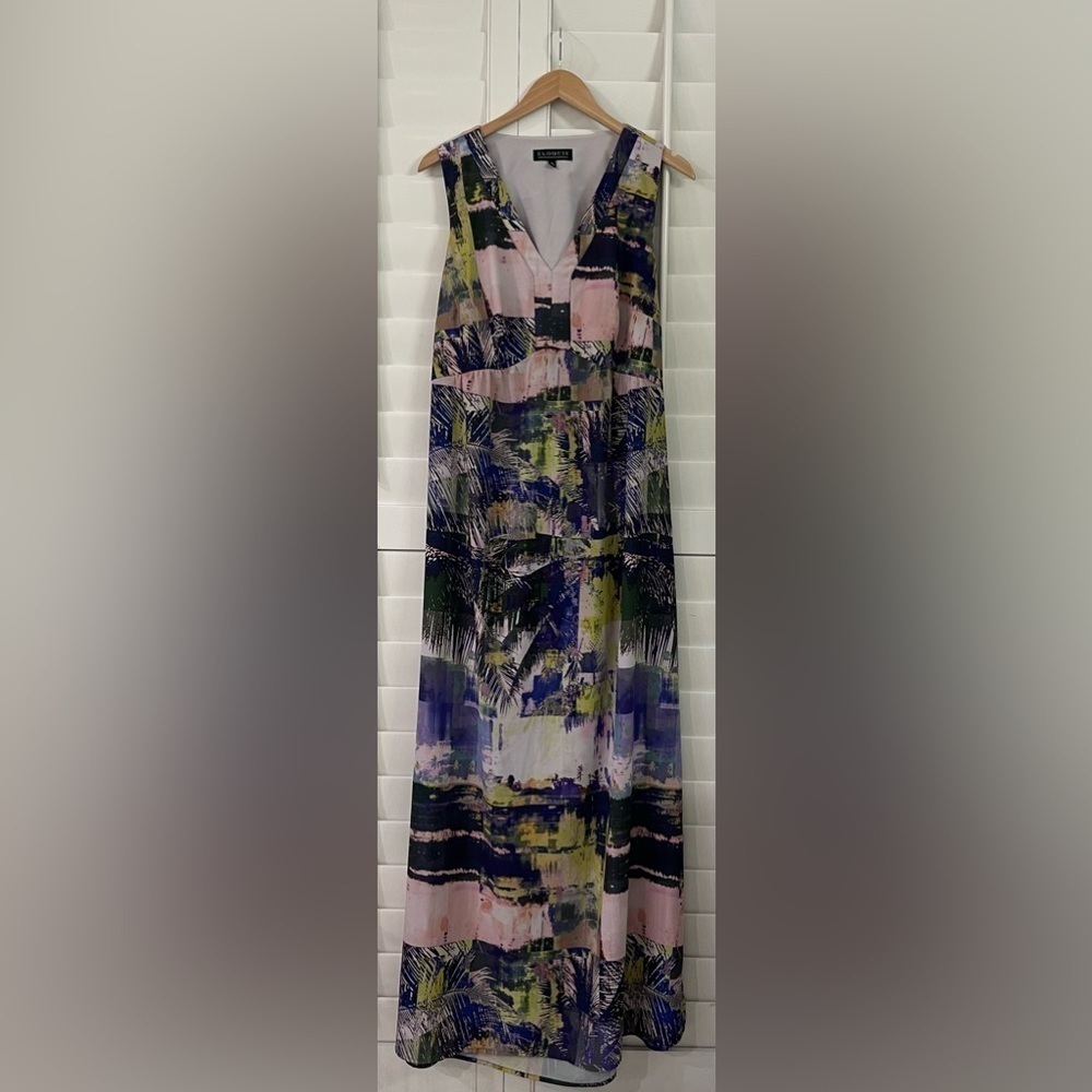 Eloquii Sleeveless Open Back Maxi Dress